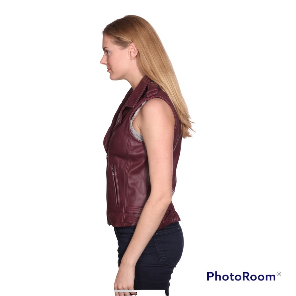 💫HP💫NuBorn Leather NWT - Lady Biker’s Lambskin Vest 3X - Picture 3 of 16